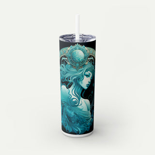 Blue Aquarius Skinny Tumbler