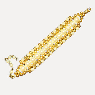 Pulsera de gotas brillantes de perlas