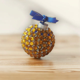 Dazzling Gold Rhinestone Christmas Ornament