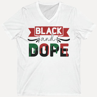 Camiseta negra con cuello en V Drippin