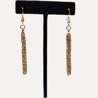 Gold Crystal Twin Earrings