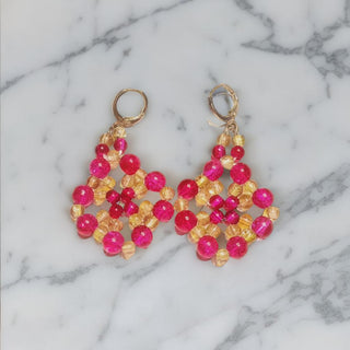 Radiant Sunset Beaded Earrings